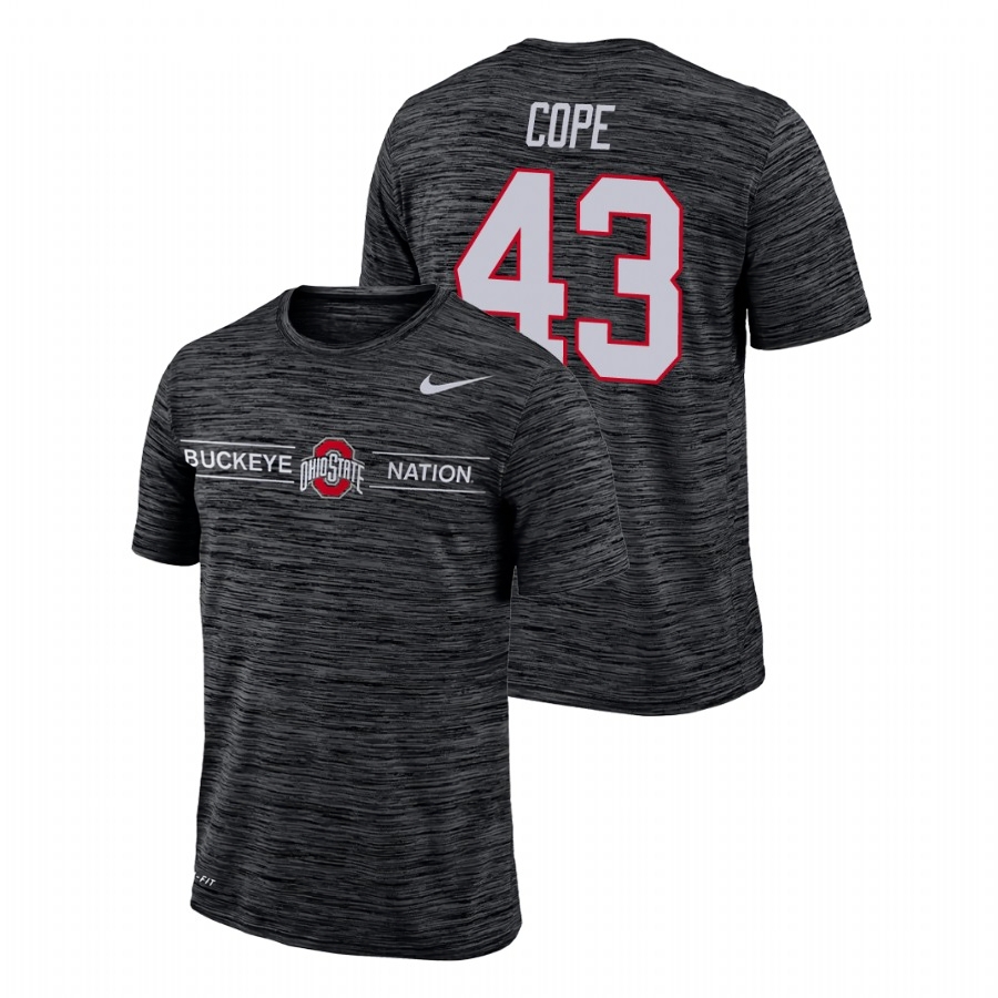 Ohio State Buckeyes Men's NCAA Robert Cope #43 Black GFX Velocity Sideline Legend Performance College Basketball T-Shirt VBD6849BR